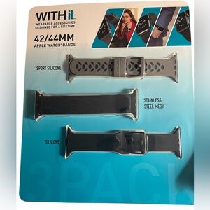 WITHit Apple Watch Bands 3-Pack 42/44MM